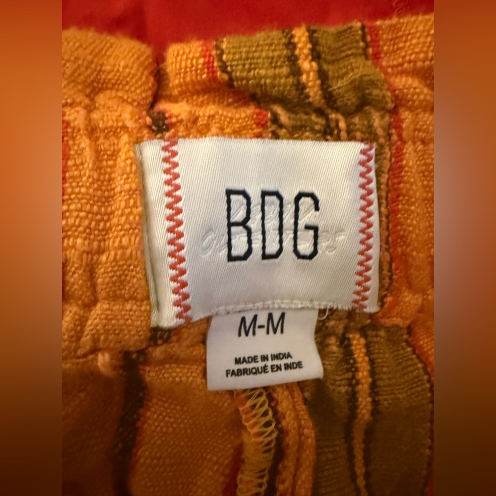 BDG Urban Outfitters Orange Boho Frayed Shorts Medium Festival Beach - Picture 8 of 8